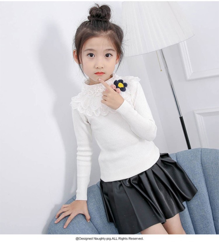 巴比熊&19-0134两朵花毛衣打底衫-童装批发采购_生意网