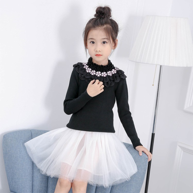 巴比熊&19-0133花边毛衣打底衫-童装批发采购_生意网